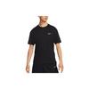 Logo Print Crew Neck Short Sleeve T-Shirt Men Tops Black DZ3028-010