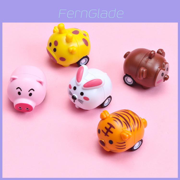 Tiger Rabbit Plastic Animal Inertia Toy Car With Push And Slide Function For Kids Development