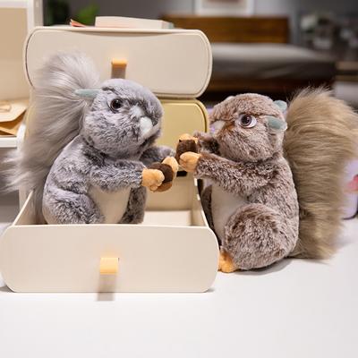 Kawaii Gesimuleerde Eekhoorn Pluche Speelgoed Schattige Levensgetrouwe Eekhoorn Gevulde Pluche Poppen Kamerdecoratie Kussen Zacht Kinder Verjaardagscadeaus