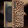 For Samsung Galaxy A14 4G/5G Case Leopard Print PU Leather Coated PC+TPU Electroplating Phone Cover