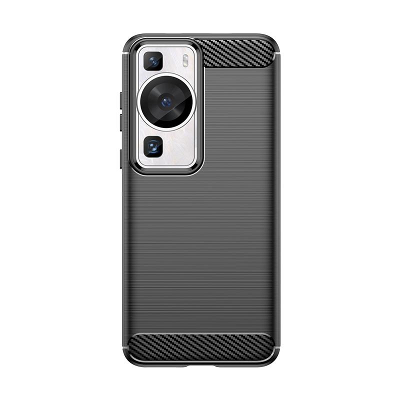 

Для чехла Huawei P60 Pro Крышка Huawei P60 Pro Capas Новый Телефон Задний Противоударный Бампер Мягкий ТПУ Чехол из Углеродного Волокна Huawei P60 Pro For Huawei P60 Pro чёрный
