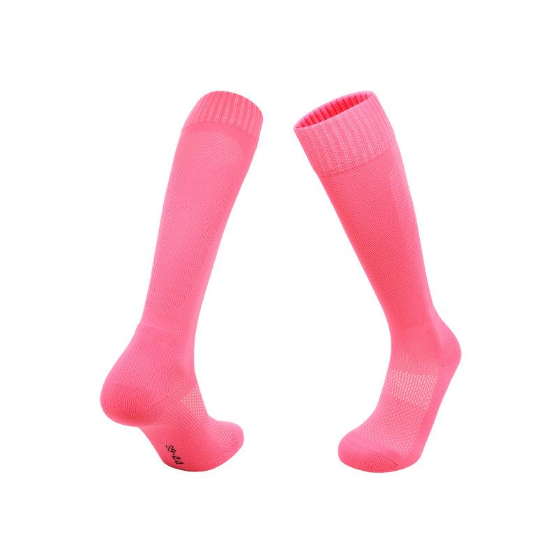 Non-Slip Breathable Football Socks - Solid Color, Sweat-Wicking, Adult Long Sports Socks