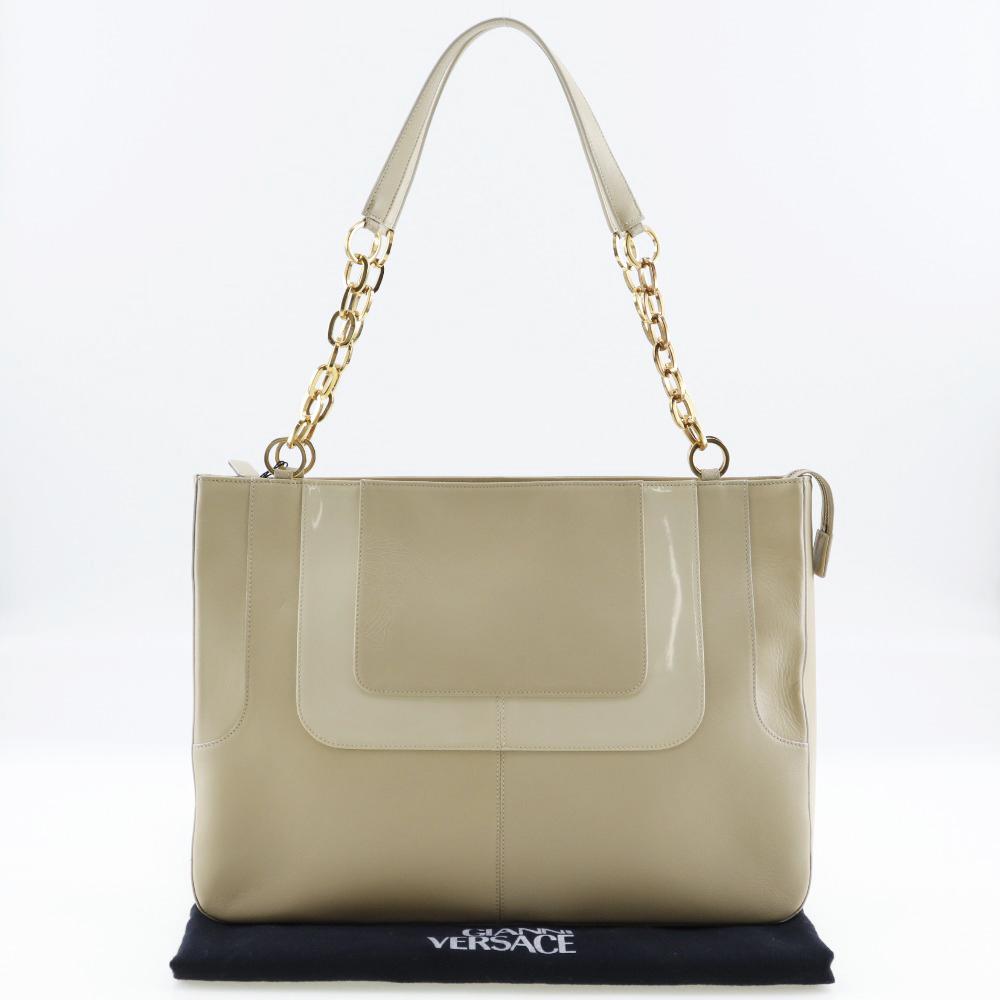Versace ChainShoulder Shoulder Bag Calfskin Women Used