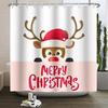 ZHL22Christmas Shower Curtain for Bathroom Waterproof Decoration with Hooks Weighted Lead Hem Heavy Duty Polyester Bath Curt2Ol%