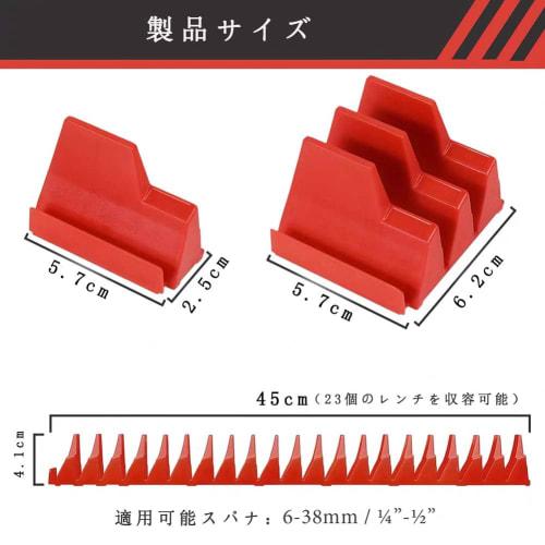 Set of 2 Magnetic Wrench Holders, Magnetic Spanner Organizer Rack Tool Tray, Holds 46 Wrenches, Toolbox Holder for Professionals and Enthusiasts, Incl