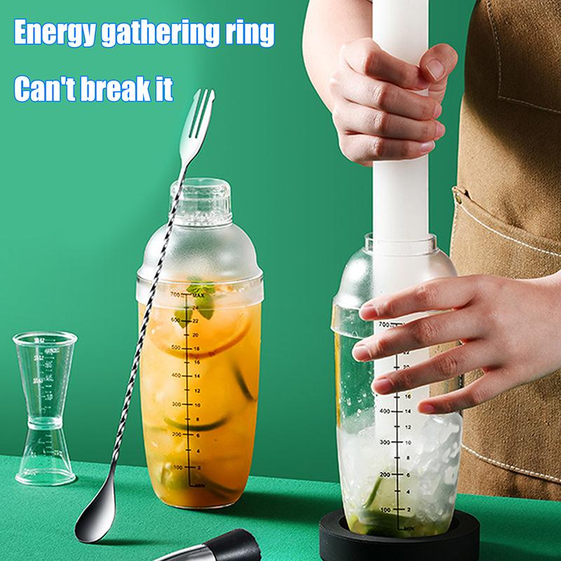 Pc Resin Cocktail Shaker Martini Hand Shaker Cup With Scales 350Ml/500Ml/700Ml/1000Ml Milk Tea Wine Drink Shaker Mixer Bar Tool