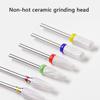 Ceramic Nail Drill Bit Art Smooth Flat Top Rotary Manicure Pedicure 3/32" Shank