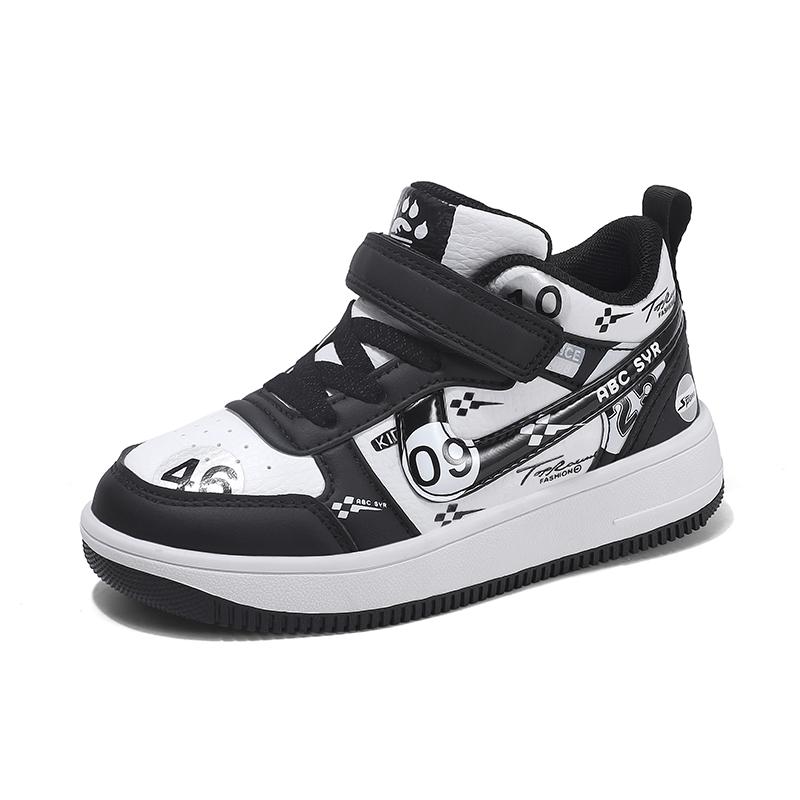 Autumn Childrens Boys Sneakers Fashion New Pu Leather Outdoor School Luxury Design Kids Causal Shoes NonSlip Boy Basketball Shoe