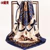 European and American spring new retro carriage simulation silk satin printing silk scarf wholesale, fashionable women's scarf