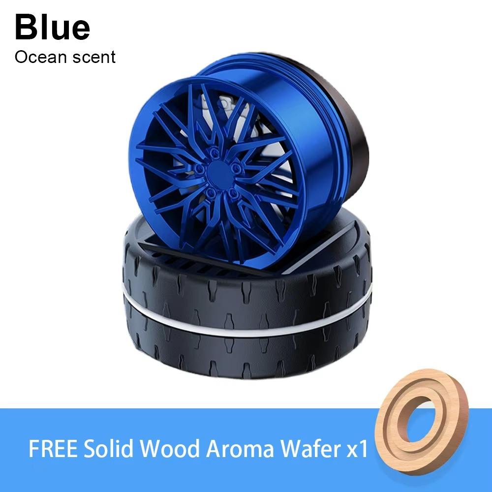 

1 шт. Вращающийся автомобильный очиститель воздуха Аромат Имитация колес Автомобильный аромадиффузор Домашний декор Blue
