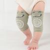1 Pair Class A Xinjiang Combed Cotton Baby Crawling Knee Pads, Hollow Mesh Anti-Slip Silicone Dot Knee Leg Warmers for Toddler 0-5 Years Four Seasons