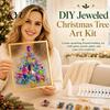 Kreatives Weihnachtsgeschenk für die Familie DIY Falscher Kristall Perlenmalerei Baum Set, Funkelndes Feiertags Künstlerisches Edelstein Set Bastelset, 3D Edelsteinperlen