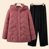 Winter new thickened loose medium and old coat short padded jacket versatile fashionable large size padded coat short padded coat