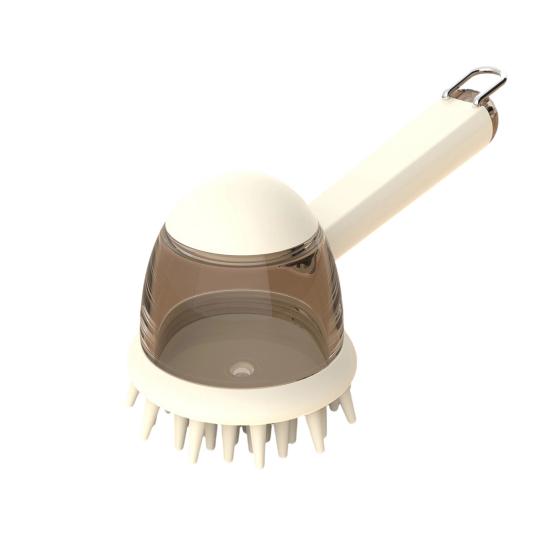 Pet Bath Brush with Shampoo Dispenser Dog Shower Brush Gentle Massage Pet Brush for Dogs And Cats Bath Shower Tool