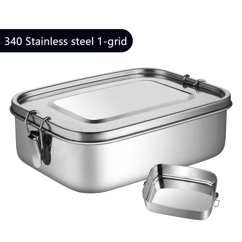 

Квадратный ланч-бокс из нержавеющей стали 304, герметичный, изолированный, ланч-бокс для студентов, ланч-бокс с отделениями большой емкости для столовой 800ML&1