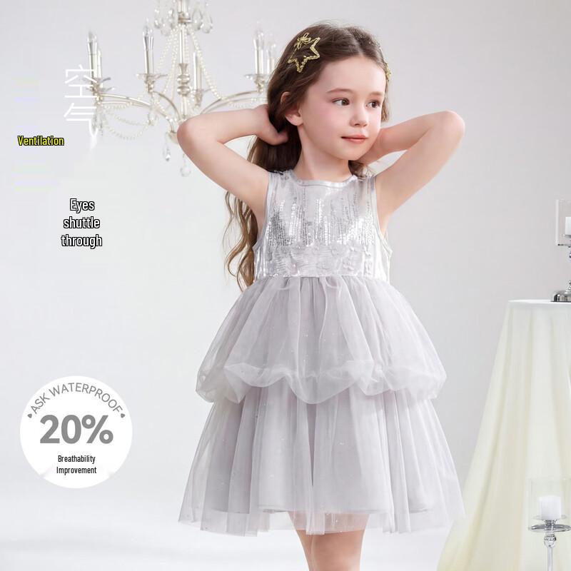ASK JUNIOR Girl's Sleeveless Summer Princess Dress
