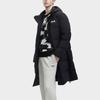 FILA Logo Printed Long Hooded Casual Down Jacket Men Outerwear Black F11M349907R-BK