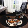 1pc Tiger Smoke Office Round Area Rug, Under Office Chairs Bedroom Living Room Home Decor, Room Deco, Available in Various Sizes
