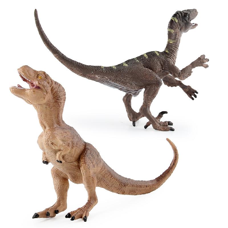 Simulation Animal Model Dinosaur Toy, Solid Double Crown Dragon Dinosaur Model Ornament Doll