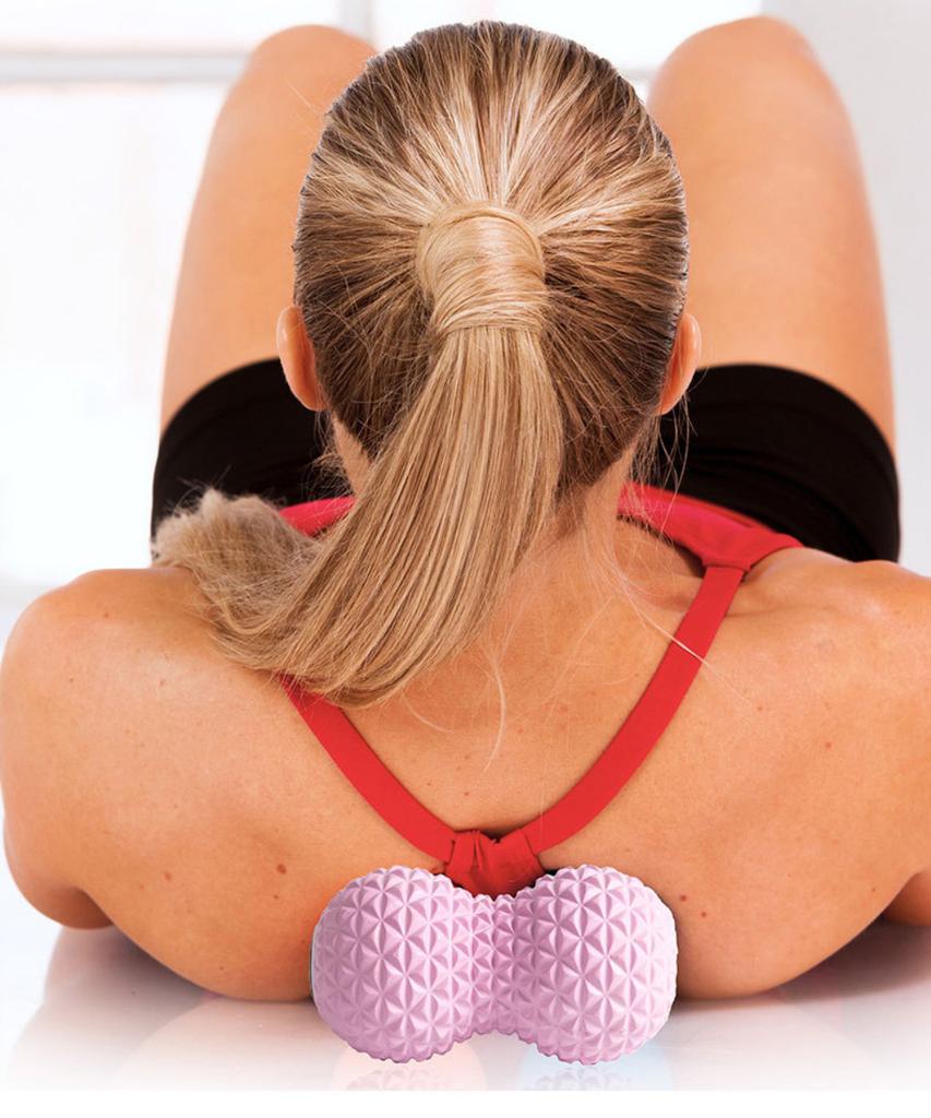 Arašídový masážní míč, Lacrosse Ball Masáž arašídovým válečkem pro terapii Rigger Point, relaxaci svalů, bolesti zad, jógu a zlepšení držení těla