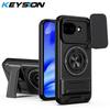 KEYSION Magnetic Phone Case for Google Pixel 10A Slide Camera Protection Upright Stand 360° Ring Shockproof Cover for Pixel 10A