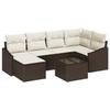 VidaXL Ensemble de canapé de jardin 6 pièces avec coussins gris en rotin synthétique 3346798
