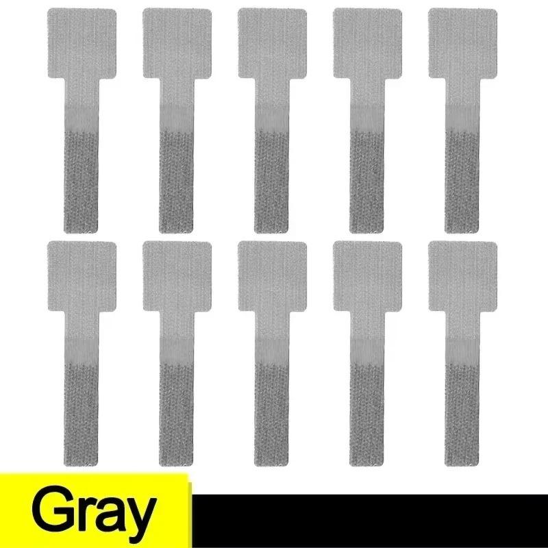 

10pcs/pack Reusable Cable Organizer Self Adhesive Cord Rope Holders Desk Wire Winder Cable Tie Organizer Cord Protection Strapss 10pcs серый