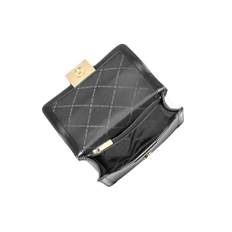 MICHAEL KORS Sonia Leather Shoulder Bag, Crossbody Bag Small Womens Pure Black