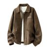 New leather jacket lapel spring and autumn tooling style American retro lapel leather jacket PU leather jacket men