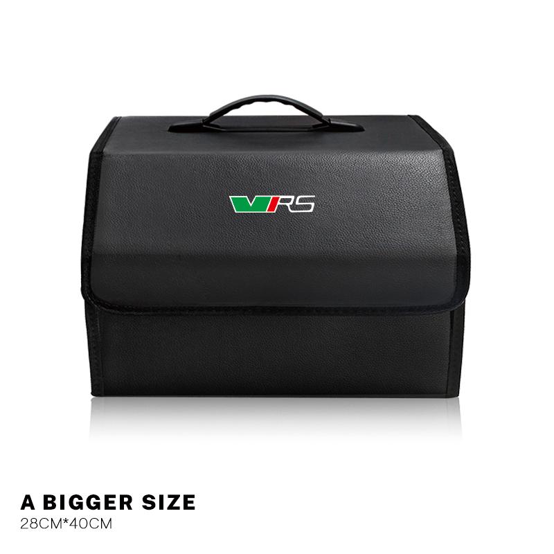 HIAQ2 Car Trunk Storage Box Leather Tidying Organizer Bag For Skoda Octavia Superb Rapid Kodiaq Karoq Fabia Kamiq Vision RS Yeti Scala