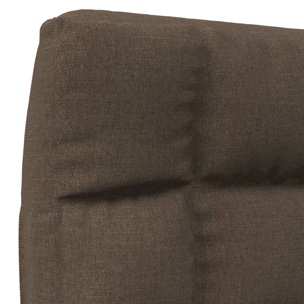 Foldable Floor Chair in Brown Fabric