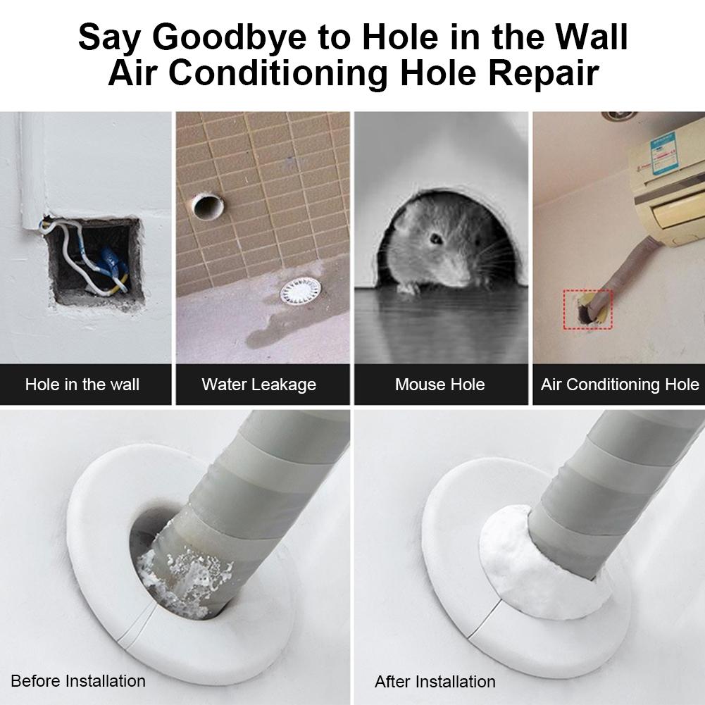 8 Pcs White Sealing Clay Waterproof Duct Seal Repair Seal Putty, Quick-Drying Putty for Pipe Connection, Wall Hole, Air Conditioning Holes