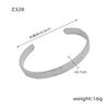 European Fashion Gold-Plated Titanium Open Cuff Bracelet Douyin Celebrity Style