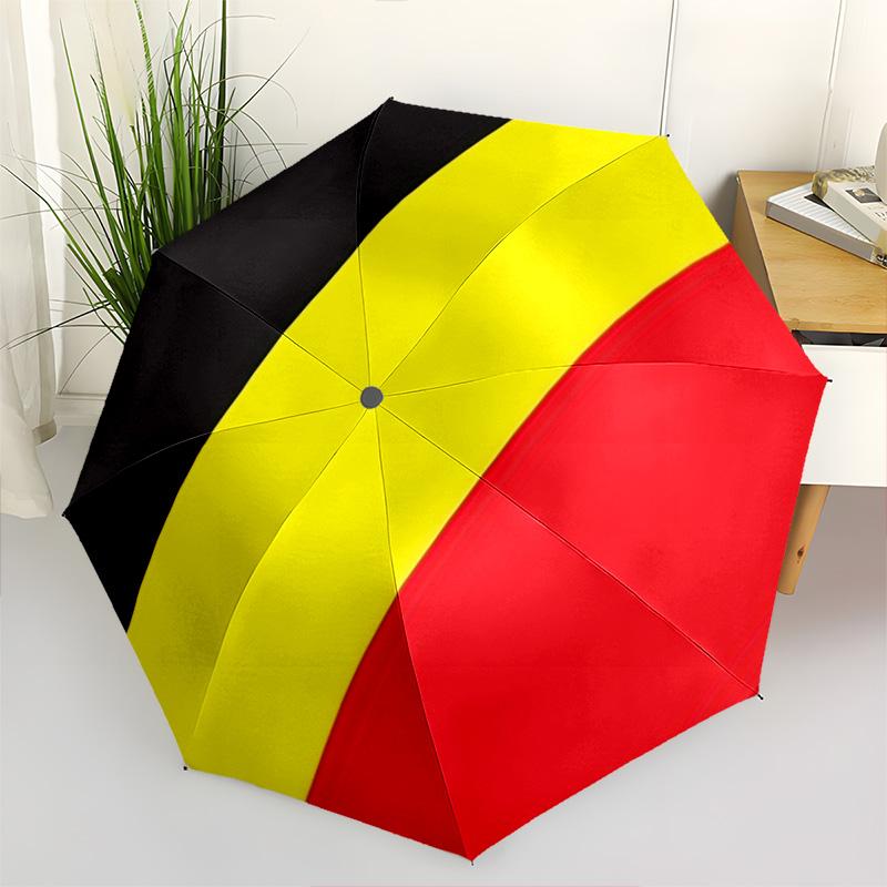 1 Stück Flaggen-Regenschirm Tragbarer Faltregenschirm Eisenrahmen Lochknochenstruktur Outdoor Heim-Regenschirm