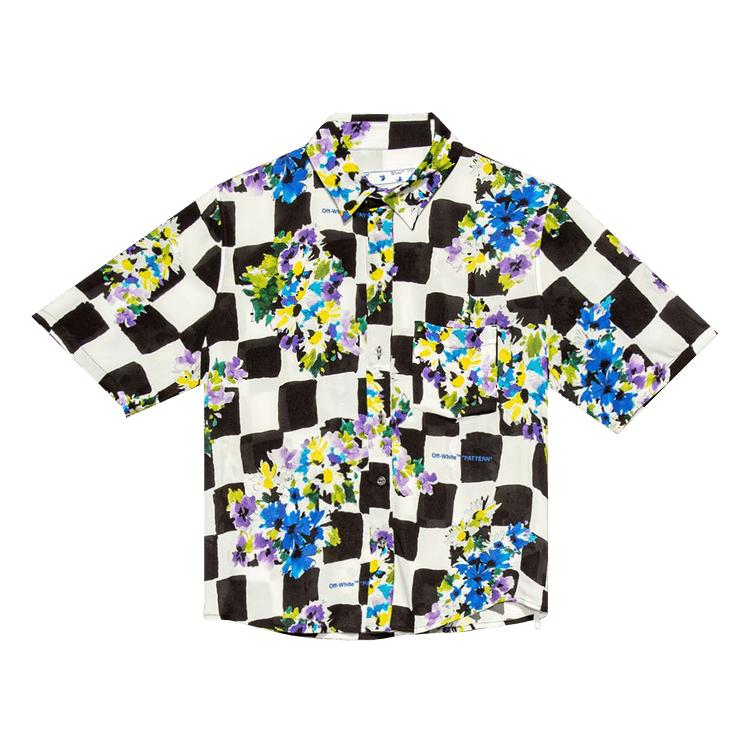 

Off-White Check Flower Shirt Multicolor Men Tops Multi-Color OMGA171S21FAB0018400