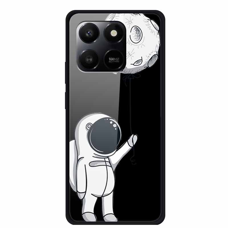 Phone Case For Honor 400 Smart Play 10T Case Luxury Cartoon Tempered Glass Hard Back Cover For Honor X7d Case Coque Funda Shell