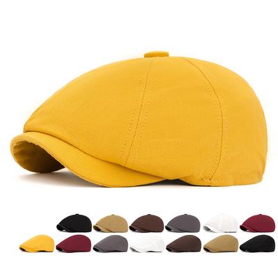 Britská retro osmihranná čepice baret pánská jarní letní kšiltovka dámská malířská čepice newsboy čepice
