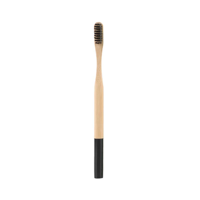 Custom Logo and Packaging Color Painted Round Handle Adult Soft Bristle Eco Biodegradable Bamboo Toothbrush