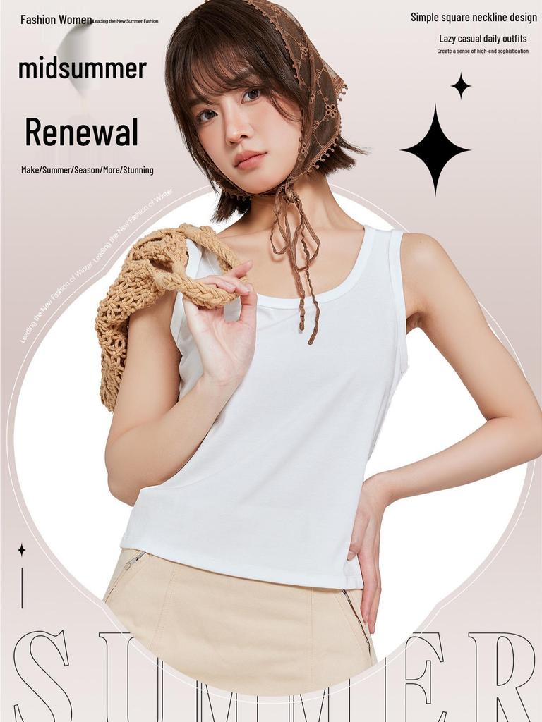 2026 Women's Slim Fit Sleeveless Round Neck Camisole Top