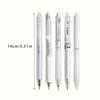 5pcs Ergonomic Retractable Ballpoint Pens | Smooth Writing Experience, Fast-Dry Ink, Medium Tip, Stylish Neutral Design for School & Office Use