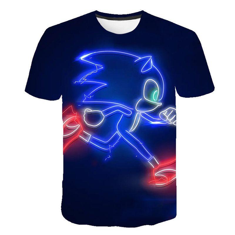 Stylish Sonic The Hedgehog Kids T-shirt With Colorful Cartoon Design For Boys And Girls