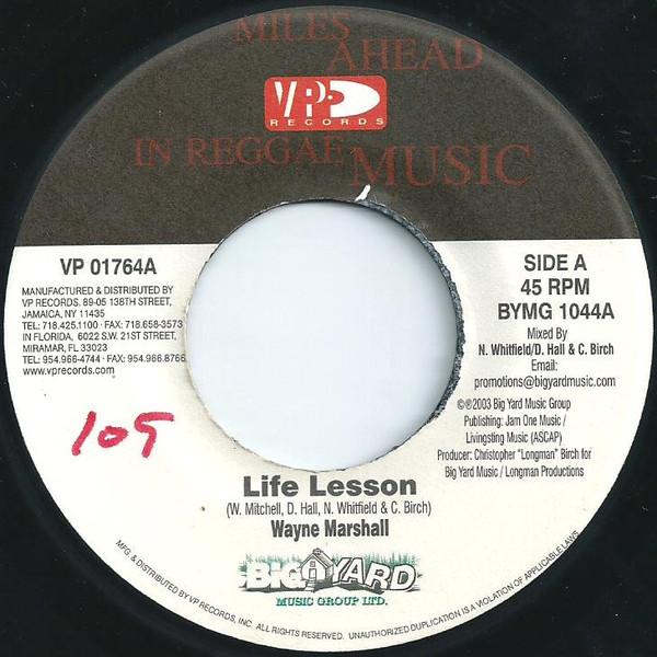 

7-дюймовая пластинка WAYNE MARSHALL / KID KURRUPT - Life Lesson / Wickedest Ride НЕТ VP Records, Big 2003 US Регги, Ска и Даб Б/У