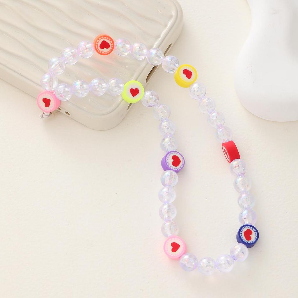 New Floral Fragrance Style Phone Chain with Beaded Pendant and Anti-Drop Lanyard for Women