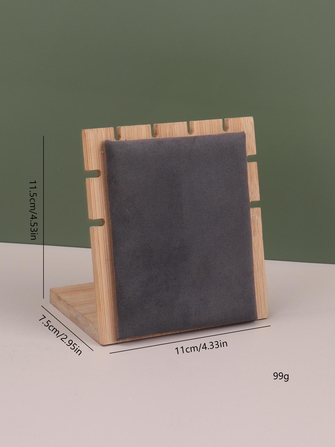 

Бамбуковый стенд для ювелирных изделий, стенд для ожерелий, деревянный мольберт для нескольких ожерелий, витрина, держатель для ожерелий серый