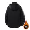 Men's Hooded Cotton Jacket - Windproof, Thickened, Three Stripes, Plus Velvet, Large Size Outerwear for 2025 Autumn/Winter.