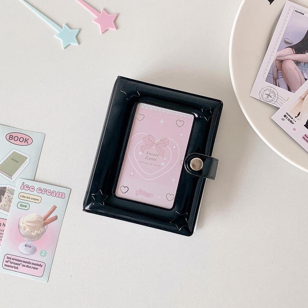 Hisocute Star 3-Inch Snap Button Photo Album & Card Holder for Polaroid & Student Idol Cards