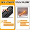 PSEQT 10" LED Trailer Tail Light Bar Brake Stop Turn Signal Lights Assembly Identification Red & Amber Sequential Strobe Strip Lamp w/Smoked Lens