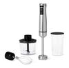Amazon Basics 4-in-1 Hand Blender with Adjustable Speed, 500W, and Attachments, Silver