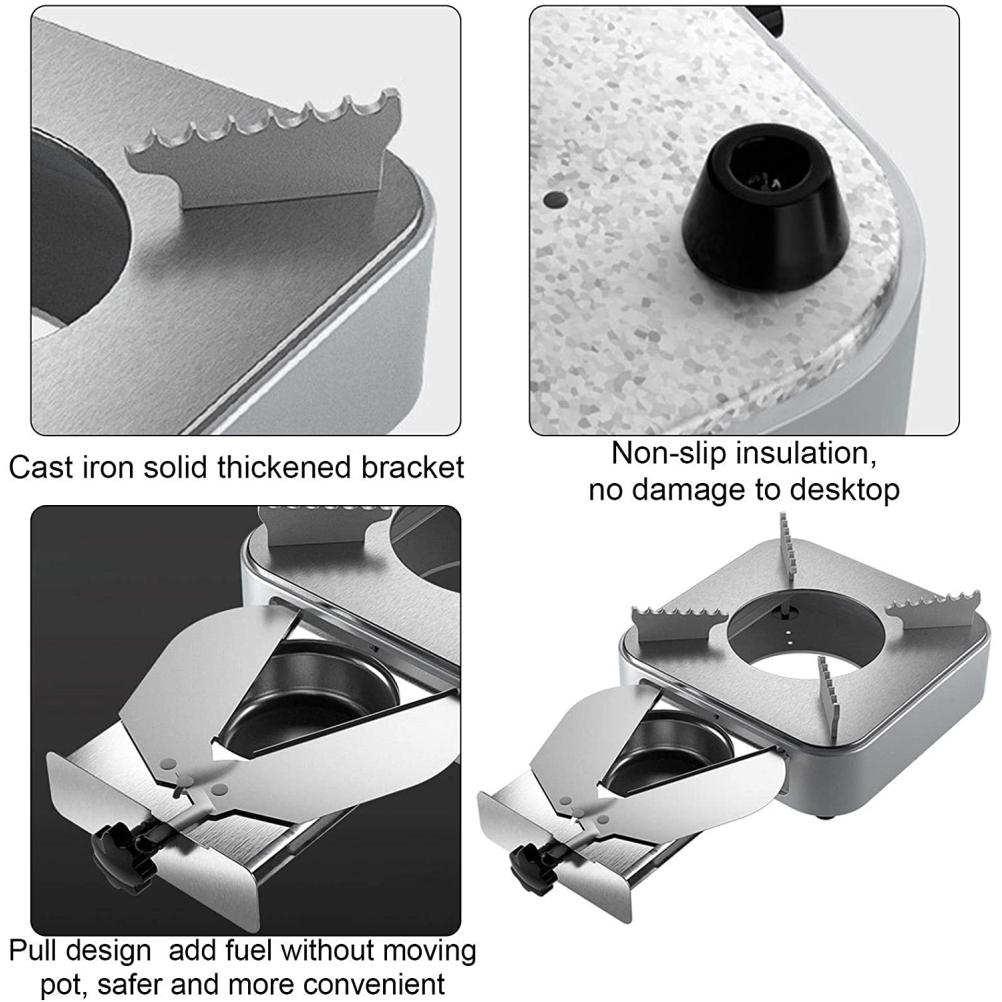 Réchaud de Camping Portable Mini Réchaud de Camping Pique-nique Réchaud à Esprit pour Camping Grill Barbecue Pique-niques