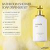 Shampoo and Conditioner Dispenser Set of 3 for Wall Mount,16.9 fl oz Drill Free Shower Soap Bottles with Labels,Refillable Body Wash Dispensers for